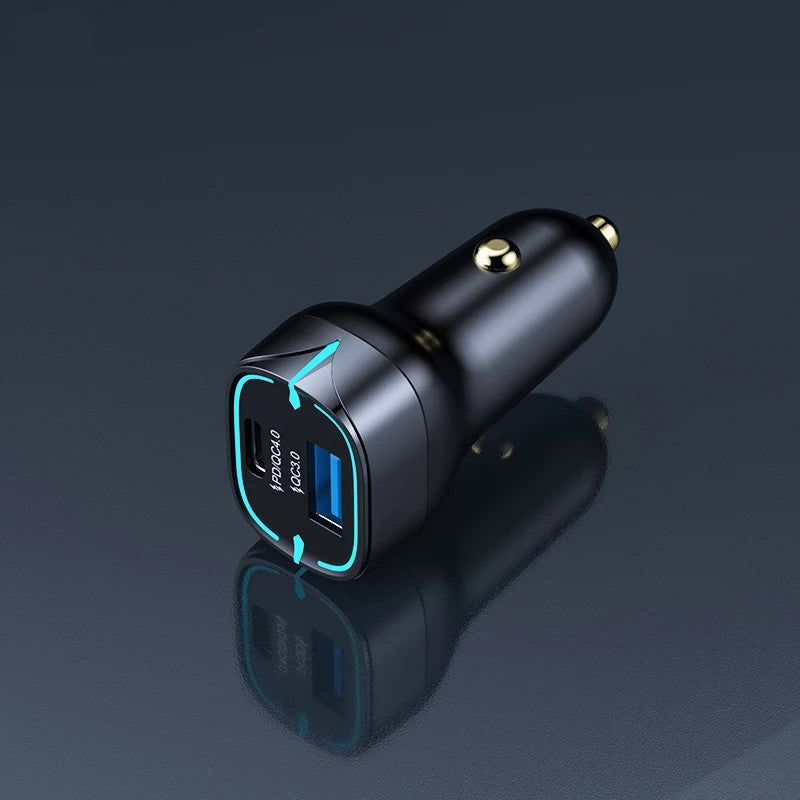 G10 Type-C+USB PD 30W+22.5W Fast Charging Adapter for 12-24V Car Charger G10 Type-C+USB PD 30W+22.5W Fast Charging Adapter for 12-24V Car Charger